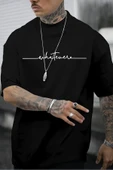 Erkek Whatever Baskılı Oversize Tshirt - 1