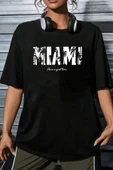 Unisex Miami Baskılı Oversize Tshirt thumbnail 7