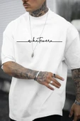 Erkek Whatever Baskılı Oversize Tshirt - 3