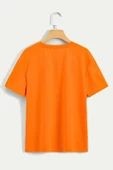 Unisex Leopar Kalp Baskılı Oversize T-shirt - 11