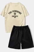 Unisex Sunshine Baskılı Şort Takım - 7
