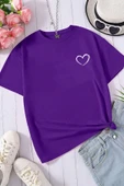 Unisex Hearts Baskılı Tasarım Tshirt thumbnail 10