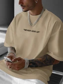 Unisex Asla Pes Etme  Baskılı Tasarım Tshirt - 5