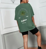 California Baskılı Unisex Oversize Tshirt - 10