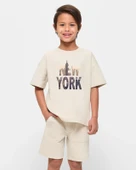 Çocuk NewYork Baskılı Pamuklu Tshirt - 10