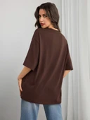 Unisex AMERICA Baskılı Baskılı Tasarım Tshirt - 8