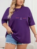 Unisex Paris Baskılı Oversize Tshirt thumbnail 11