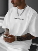 Unisex Asla Pes Etme  Baskılı Tasarım Tshirt - 1