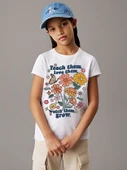 Çocuk Teach Them acbaskılı Pamuklu Tshirt - 1