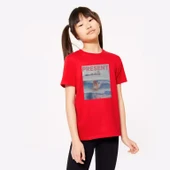 Çocuk YazılıKalp baskılı Pamuklu Tshirt thumbnail 4