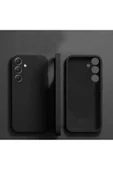 Galaxy A55 Uyumlu Kılıf Lansman Kadife Iç Yüzeyli Yumuşak Soft Koruyucu Kapak Siyah thumbnail 1
