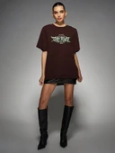 Unisex Dark Yeşil Baskılı Oversize Tshirt thumbnail 1