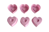 PinkRose Pembe 12 Li Mini Silikon Kalp Kek Kalıbı,muffin Kalıbı ,airfryer kabı 12 Adet - 1