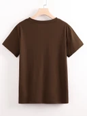 Unisex Dalda uUykuya Dalan Maymun Baskılı Oversize Tshirt thumbnail 3