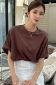 Unisex Yön Gösteren Baskılı Tasarım Tshirt - 8