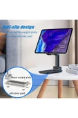 Masa Üstü Telefon Ve Tablet Tutucu Stand Uzunluk Ayarlı Kademeli Silikon Pedli Telefon Tablet Tutucu - 6