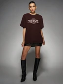 Unisex  Dark Kırmızı Baskılı Tasarım Tshirt thumbnail 1