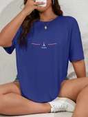 Unisex Paris Baskılı Oversize Tshirt thumbnail 1