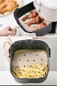 50 Adet Air Fryer Pişirme Kağıdı Tek Kullanımlık Hava Fritöz Yapışmaz Yağlı Kağıt Delikli Model - 7