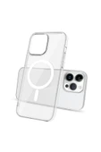 pple iPhone 14 Pro Max Uyumlu Kılıf Magsafe Destekli Şeffaf Kamera Çerçeveli Kapak Case - 1