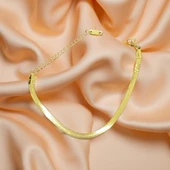 Gold Renk Antialerjik 316L Şık ve Trend İtalyan Model Çelik Kadın Bileklik thumbnail 1