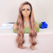 Kumral Beyaz Platin Röfleli Uzun Dalgalı Tül Peruk thumbnail 1