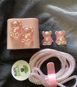 Brokoli Home iPhone 18W/20W Uyumlu Şarj Kılıfı, Şarj  Örme Aparatı, Kablo Koruyucu Aparatı,Ayıcıklı - 3