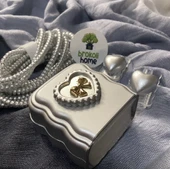 Brokoli Home iPhone 18W/20W Gümüş Kalp Uyumlu Şarj Kılıfı,Şarj Kablo Örme Aparatı, Kablo Koruyucu Aparatı,Gümüş - 2