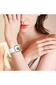Apple Watch 1 2 3 4 5 6 7 8 9 Se Serisi Uyum 41mm Taşlı 360 Tam Koruma Şeffaf Silikon Kılıf - 5