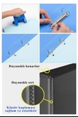 Açık Yeşil 4 Halkalı Klasör 2 Adet A5 PVC Öğrenci ve Ofis Tipi Evrak Sunum Klasörü İç Cepli Otomatik Mekanizmalı Büro - 4