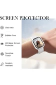 Watch 1 2 3 4 5 6 7 8 Se Serisi Uyumlu 40mm Taşlı 360 Tam Koruma Şeffaf Silikon Kılıf - 3