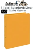 2 Halkalı Klasör 1 Adet A5 PVC Öğrenci ve Ofis Tipi Evrak Sunum Klasörü İç Cepli Otomatik Mekanizmalı Büro Okul Arşivle - 8