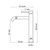 FONTANA YÜKSEK LAVABO BATARYASI (MAT SİYAH) FJ-SS2025 - 2