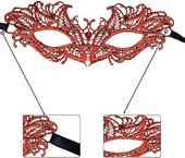 Kırmızı Dantel Masquerade Maskesi 5 No - 1