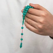 Yuvarlak Sıkma Kehribar Tesbih - 4