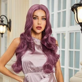 Gül Kurusu Rengi Su Dalgalı Tül Peruk thumbnail 3