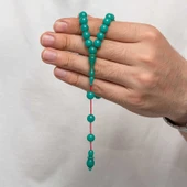 Yuvarlak Sıkma Kehribar Tesbih - 1