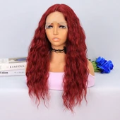 Kabarık Dalgalı Kızıl Tül Peruk thumbnail 3