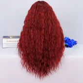 Kabarık Dalgalı Kızıl Tül Peruk thumbnail 4