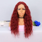 Kabarık Dalgalı Kızıl Tül Peruk thumbnail 1