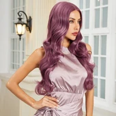 Gül Kurusu Rengi Su Dalgalı Tül Peruk thumbnail 5