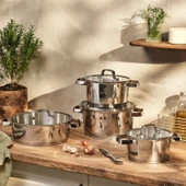 Konik Çelik 8 Parça Tencere Seti - 1