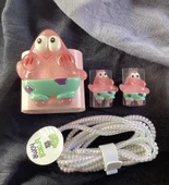Brokoli Home iPhone 18W/20W Pembe Yıldız Desenli Uyumlu Şarj Kılıfı, Şarj Kablosu Örme Aparatı, Kablo Koruyucu Aparatı,P - 3
