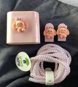 Brokoli Home iPhone 18W/20W Uyumlu Şarj Kılıfı, Şarj Kablosu Örme Aparatı, Kablo Koruyucu Aparatı,Ay - 2