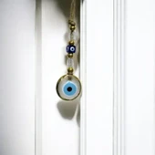 Yaldızlı Şeffaf Nazar Boncuklu Cam Duvar Süsü thumbnail 6