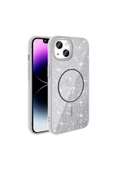 Apple iPhone 11 Kılıf Magsafe Şarj Özellikli Parlayan Simli Kapak (OKSO) thumbnail 2