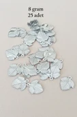 Oya Abiye Bileklik Kolye Pleksi Metalik Plastik Pul Gümüş Renk 8 gram 25 adet - BNC522 thumbnail 1