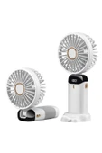 Zore N15 Dijital Led Göstergeli Katlanabilir Askılıklı Portatif Mini Vantilatör Soğutucu El Fanı - 1