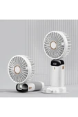 Zore N15 Dijital Led Göstergeli Katlanabilir Askılıklı Portatif Mini Vantilatör Soğutucu El Fanı - 3