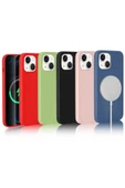 Iphone 13 Kılıf Wireless Tacsafe Şarj Destekli Kapak (SİLKSAFE) - 5